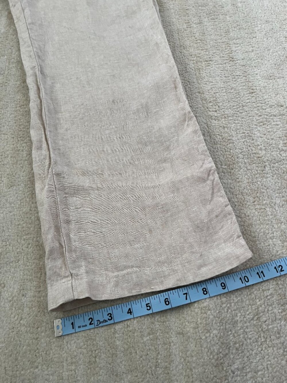 PACT 100% Organic Linen Wide Leg Pants Beige Tan High Rise Casual Trouser S - Picture 6 of 12